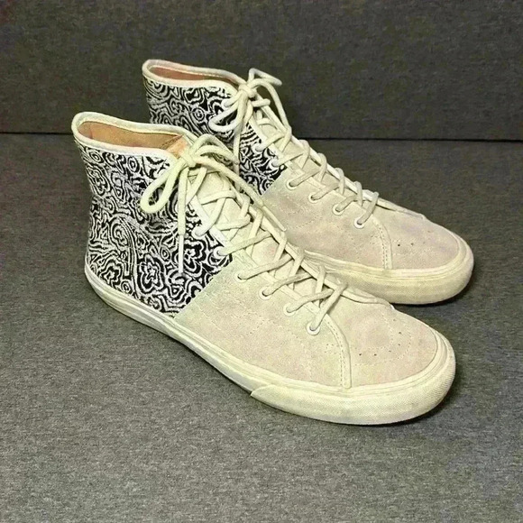 Vans Sk8 Hi TC6D Woven Flower Black White Skateboard Shoes Mens 9.5/Womens 11 - Picture 3 of 15